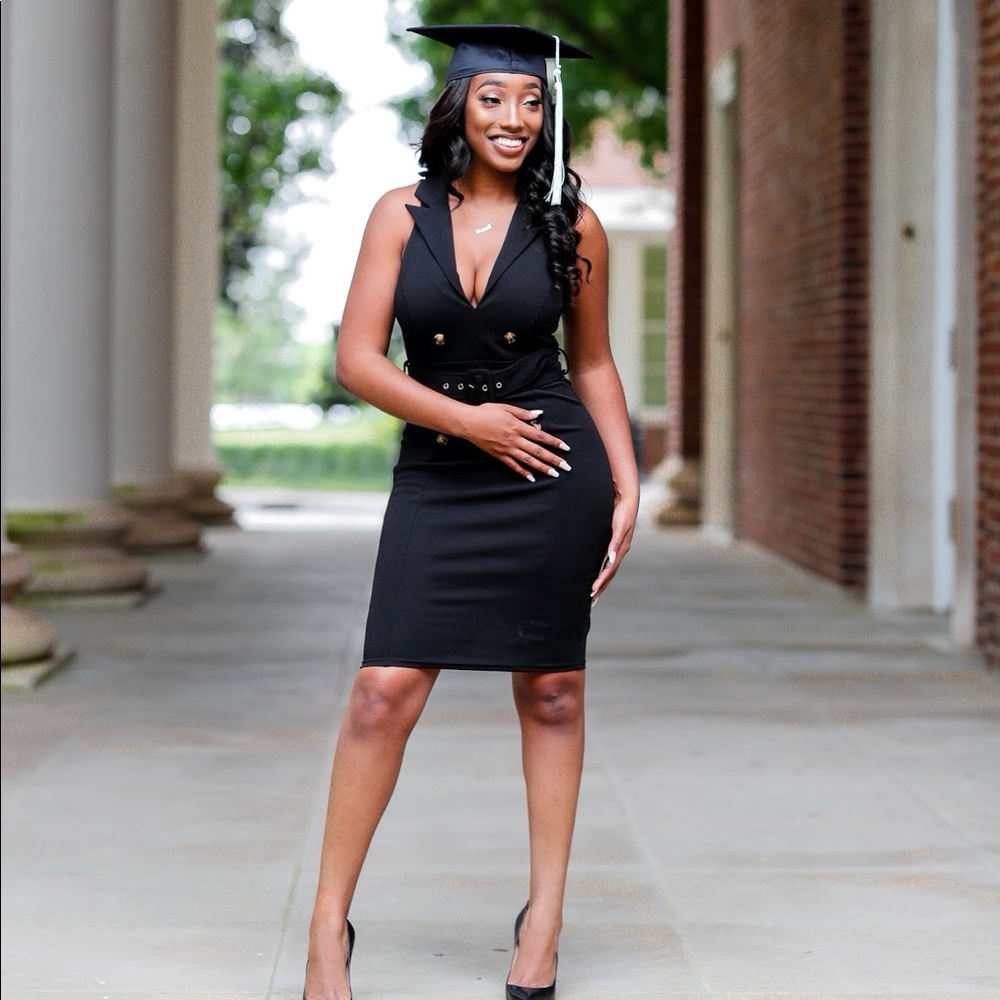 BLACK TUXEDO DRESS